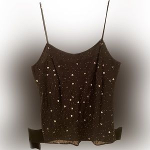 Ann Taylor bejewled spagetti strap camisole